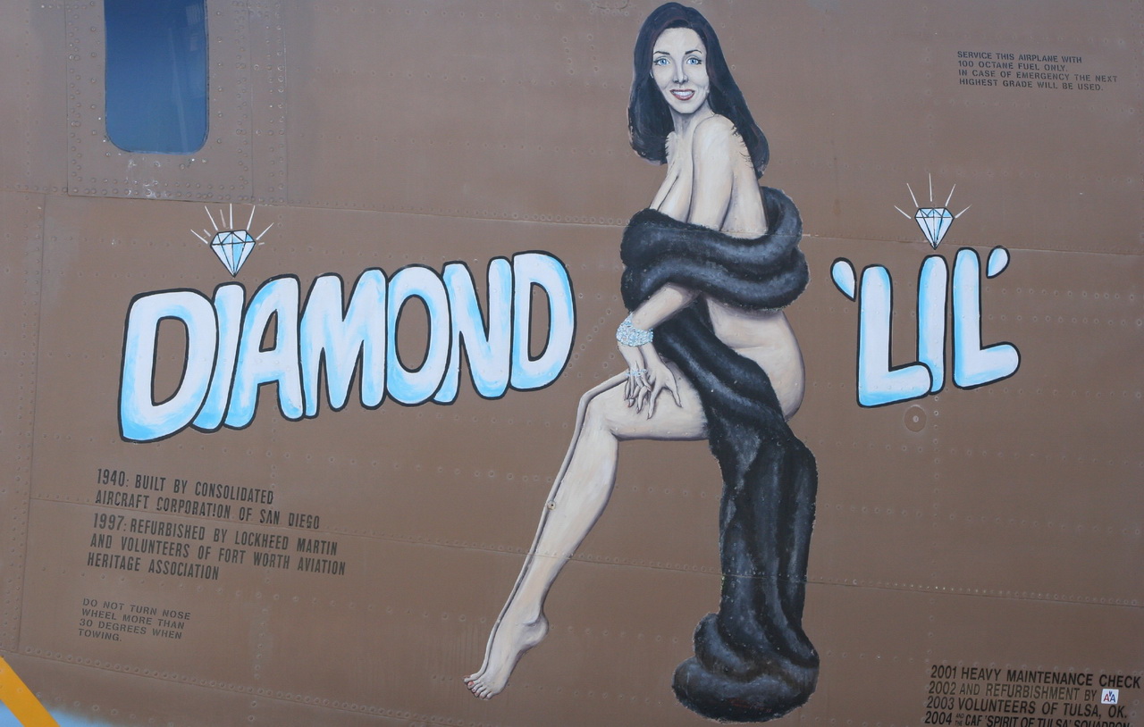 diamond lil air force bomber nose art